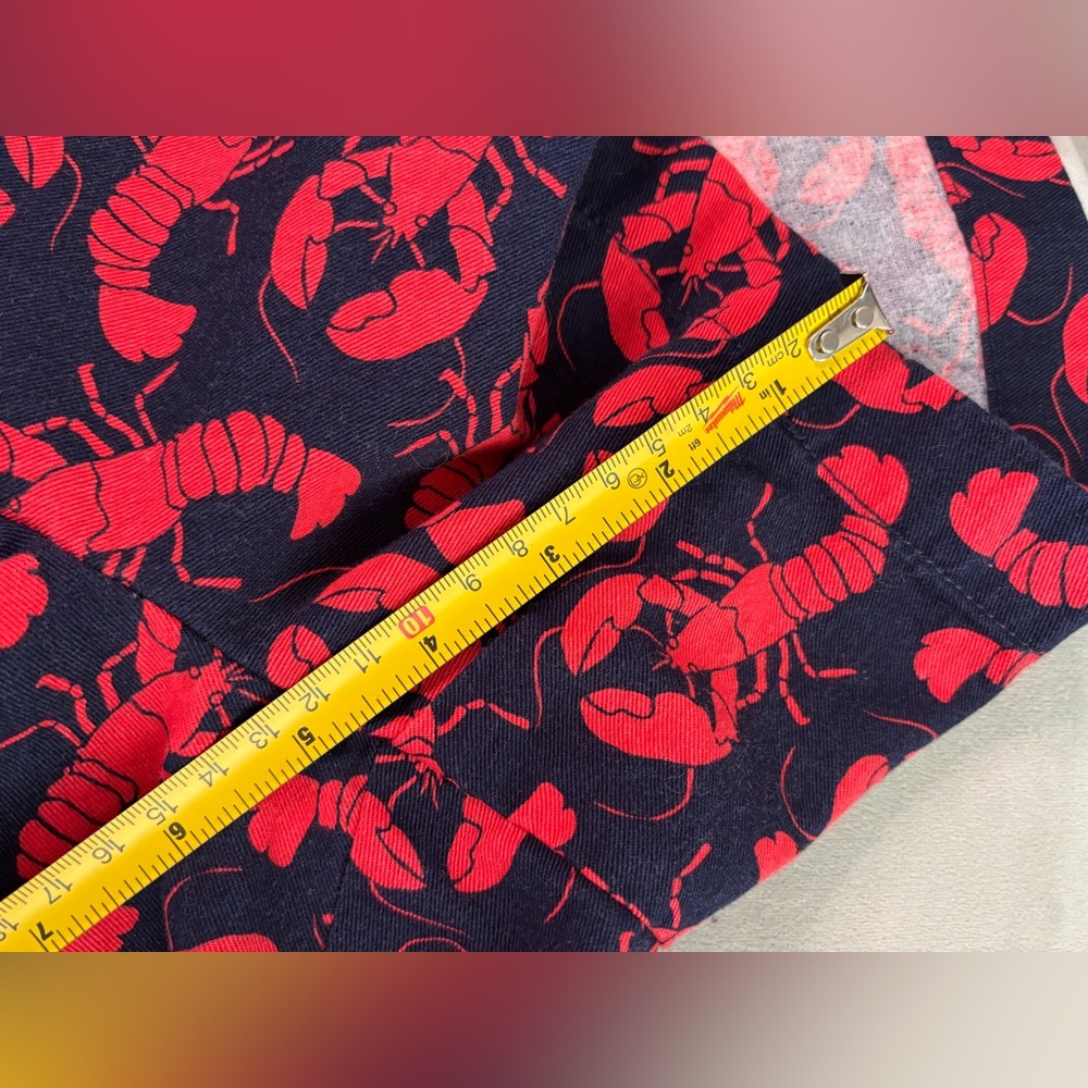 J. Crew Navy/Red Lobster Print Women's Shorts - Picture 3 of 16
